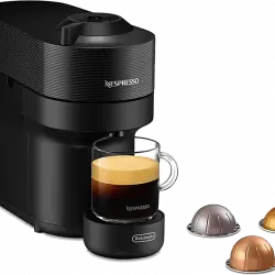Cafetera de cápsulas - De'Longhi Nespresso Vertuo Pop ENV90.B, 0.56 l, 1350 W, Tecnología Centrifugación, Negro Regaliz