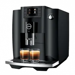 Cafetera superautomática - Jura E6, 15 bar, 1450 W, 2 tazas, Easy Cappuccino, Molienda profesional, Negro