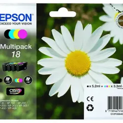 Cartucho tinta - Epson Multipack 18 pack, 4 colores