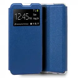 Cool Funda Flip Cover Liso Azul para Samsung Galaxy A41 A415