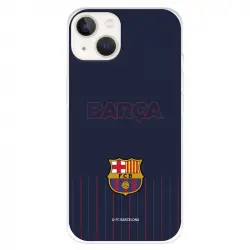 Funda para iPhone 14 del FC Barcelona Barsa Fondo Azul Licencia Oficial