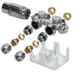 Kit De Conexión Central Termostato Blanco 50mm Ecd Germany