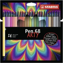 STABILO Pen 68 Arty Estuche de 24 Rotuladores