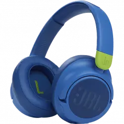 Auriculares infantiles - JBL JR460NC, De diadema, Bluetooth, Hasta 30 h, ANC, Micrófono, Azul