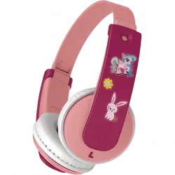 Auriculares infantiles - JVC HA-KD10W-PE, De diadema, Bluetooth 5.0, Rosa