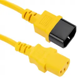 Bematik Cable Eléctrico de Alimentación IEC60320 C13 a C14 1.8m Amarillo
