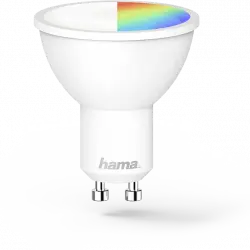 Bombilla inteligente - HAMA WLAN LED, GU10, 5,5 W RGBW, Reflector, Multicolor