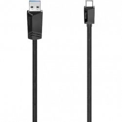 Cable USB - Hama 00200653, 3 m, 5 Gbit/s, USB-A, USB-C, Negro