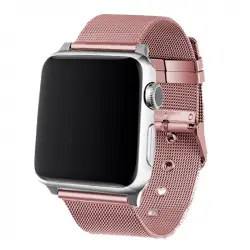 Cool Correa Metal Rosa para Apple Watch 42/44/45mm Series 1/2/3/4/5/6/7/SE