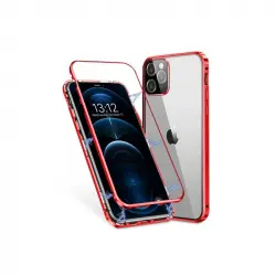 Funda Magnetica Con Cristal Templado Roja Para Iphone 12 Pro Max