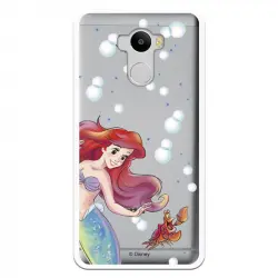 Funda Oficial Disney Sirenita Y Sebastián Transparente Para Xiaomi Redmi 4 - La Sirenita