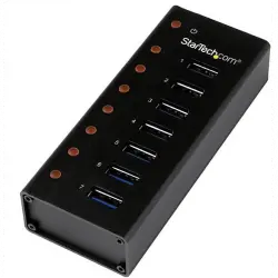 Hub USB - StarTech.com ST7300U3M Concentrador 3.0 7 Puertos Caja Metalica de Pared