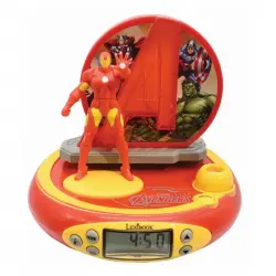 Lexibook Iron Man de Los Vengadores en 3D Reloj Despertador Proyector