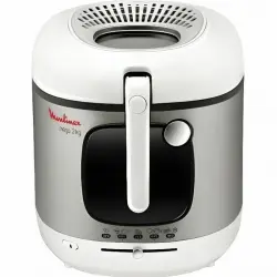 Moulinex Mega AM4800 Freidora de Aceite 3L 2100W Plata/Blanca