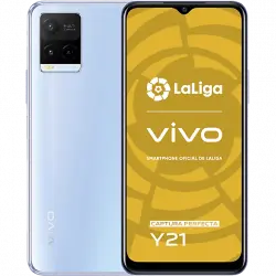 Móvil - vivo Y21, Blanco Perla, 64 GB, 4 GB RAM, 6.51" HD+, MediaTek Helio P35, 5000 mAh, Android