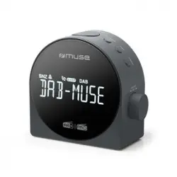 Muse Radio Reloj Despertador Dual Negro - M185cdb