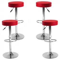 Packs Taburetes Altos - Pack 4 Taburetes Kros - Rojo