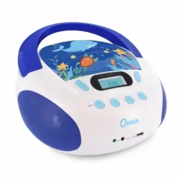 Reproductor De Cd/mp3 Infantil Portatil Ocean Metronic 477170