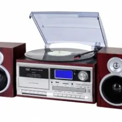 Sistema Micro Hi-fi Con Tocadiscos Tt 1070e Radio Bt Madera