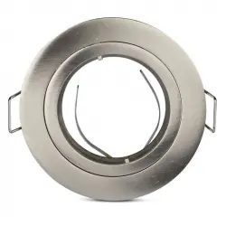 V-Tac Aro Empotrable para Bombillas GU10 81x34mm Níquel