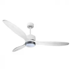 Ventilador De Techo Modo Invierno/verano Termostato Dimable Wifi Motor Dc Techos Inclinados Mando A Distancia Luz Tres Tonos Hypersilence Memoria