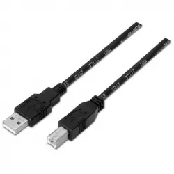 Aisens Cable para Impresora USB-A 2.0 a USB-B Macho/Macho 4.5m Negro