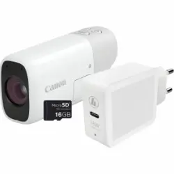 Canon Powershot Zoom Essential Kit White / Kit De Cámara Con Microsd Y Cargador Usb-c