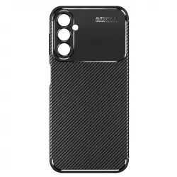 Carcasa Galaxy A24 Silicona Flexible Diseño Efecto Fibra Carbono Negro