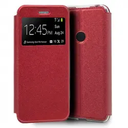 Cool Funda Flip Cover Liso Roja para Xiaomi Redmi Note 8