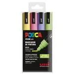 Estuche con 4 marcadores Uni-Ball Posca PC5M colores Brillantes