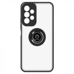 Funda Bimaterial Para Samsung Galaxy A13 4g Con Anillo Metálico Soporte - Negro