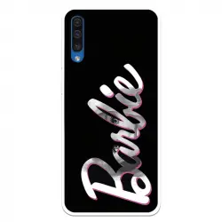 Funda Para Samsung Galaxy A50 Oficial De Mattel Barbie Logo Barbie Silicona Negra - Barbie