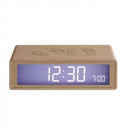 Lexon Flip Mineral Reloj Despertador LCD Gold