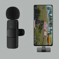 Micrófono De Solapa Inalámbrico Gamer Con Reducción De Ruido Y Baja Latencia Para Samsung Galaxy