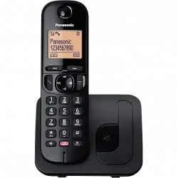 Teléfono - Panasonic KX-TGC250SP, Inalámbrico, 1.6", 50 contactos, Bloqueo llamada, Manos libres, Modo ECO, Hasta 18h, Negro