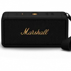 Altavoz inalámbrico - Marshall Middleton Black and Brass, 15 W, Bluetooth 5.1, Autonomía 20 h, Negro