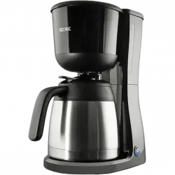 Cafetera de goteo - Koenic KCM 2220 B, 1.25 l, 900W, Hasta 12 tazas, Inox/Negro