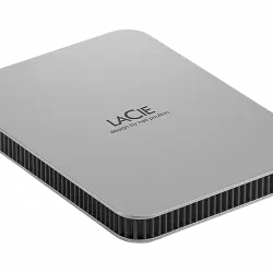 Disco duro externo 1 TB - LaCie Mobile Drive V2 STLP1000400, USB-C, 130 MB/s, Plateado lunar