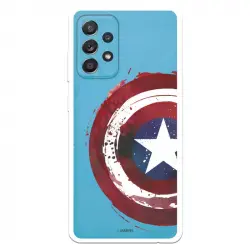 Funda Oficial de Marvel Capitán América Escudo Transparente Marvel para Samsung Galaxy A52 5G