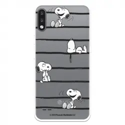 Funda Para Lg K22 Oficial De Peanuts Snoopy Rayas - Snoopy
