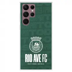 Funda para Samsung Galaxy S22 Ultra del Rio Ave FC Escudo Blanco - Licencia Oficial Rio Ave FC
