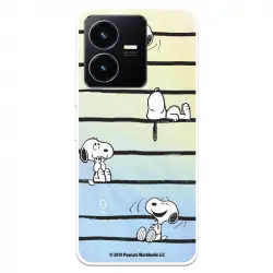 Funda Para Vivo Y22s Oficial De Peanuts Snoopy Rayas - Snoopy