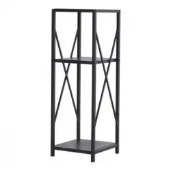 Soporte Para Leña Tinglev Acero 34 X 34 X 106 Cm Negro [en.casa]
