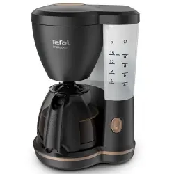 Tefal - Cafetera De Filtro Includeo De 1.25 L ,fácil Acceso Y Activación, Preparar Hasta 15 Tazas Negro