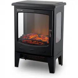 ECO-DE Chimenea Eléctrica Decorativa 1800W Negra