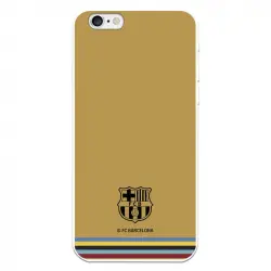 Funda Para Iphone 6 Del Fc Barcelona Escudo Fondo Mostaza - Licencia Oficial Fc Barcelona