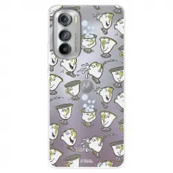 Funda Para Motorola Edge 30 Oficial De Disney Chip Potts Siluetas - La Bella Y La Bestia