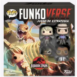 Funko Funkoverse 100 Jurassic Park Edition Ray Arnold, Ellie Sattler, Alan Grant y Velociraptor
