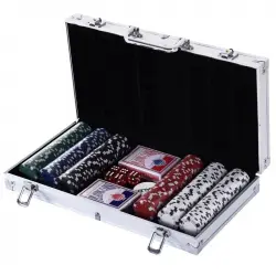 Homcom Maletín de Poker Profesional 300 Fichas