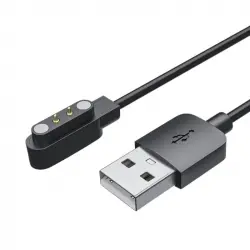 Ksix Core Cable de Carga Pines Magnéticos para Smartwatch 45cm Negro